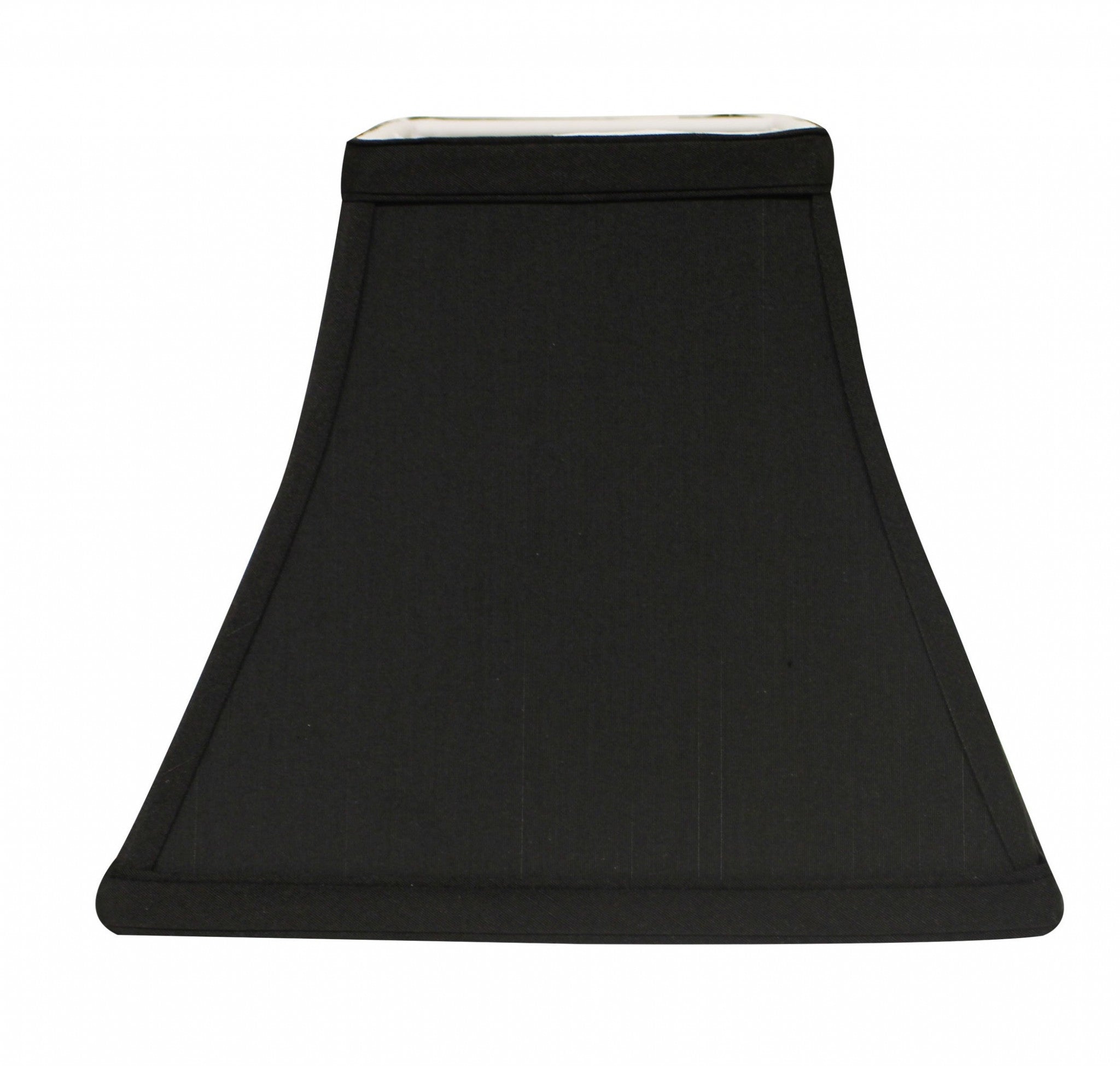 10" Black with White Lining Square Bell Shantung Lampshade-Lampshades-DECOROLALA