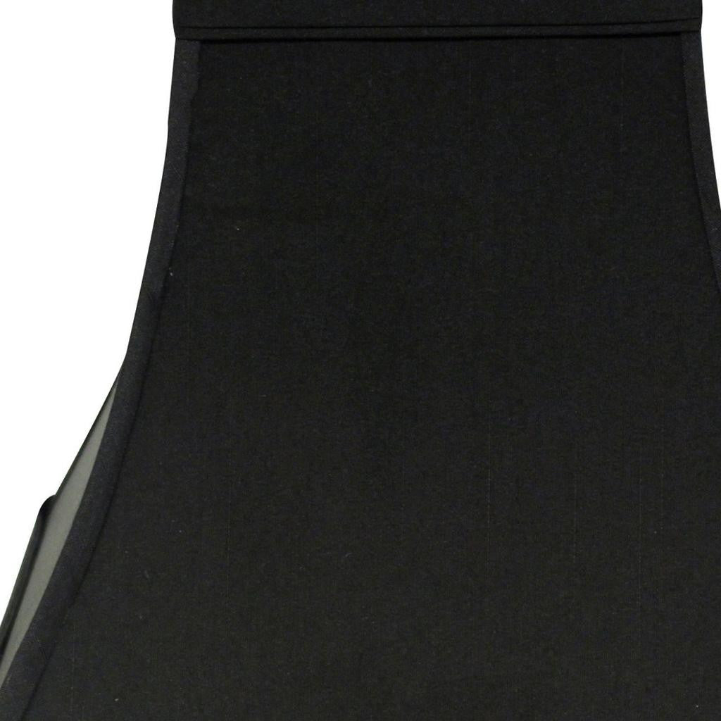 10" Black with Gold Lining Square Bell Shantung Lampshade-Lampshades-DECOROLALA