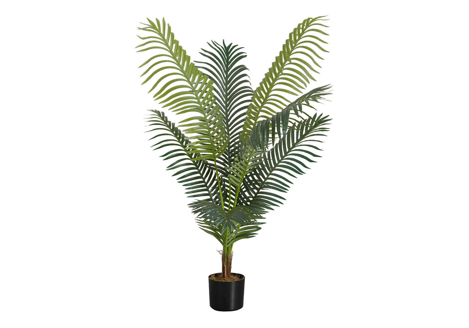 47" Artificial Indoor Palm Tree, Black Pot-Artificial Plant-DECOROLALA