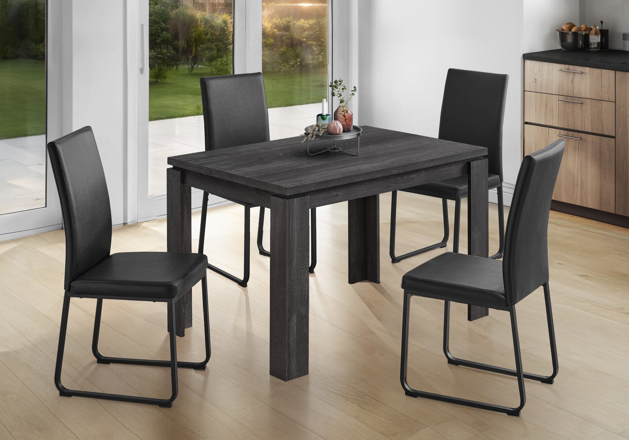 47" Black Dining Table-Dining Tables-DECOROLALA