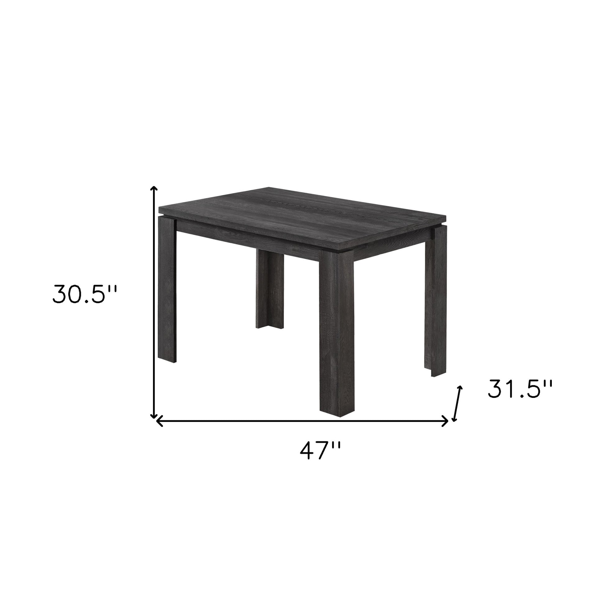 47" Black Dining Table-Dining Tables-DECOROLALA