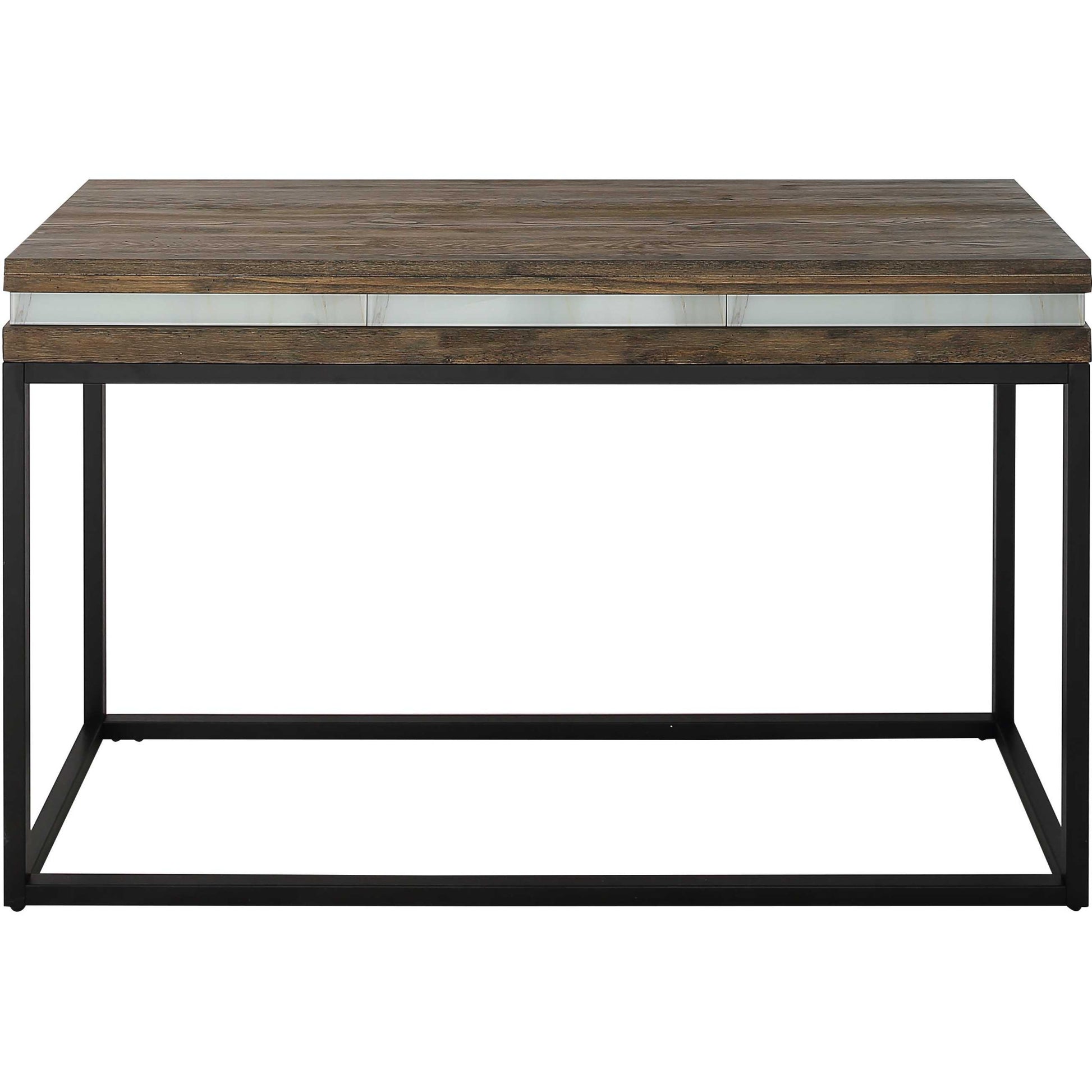 47" Brown and Black Frame Console Table-Console Tables-DECOROLALA