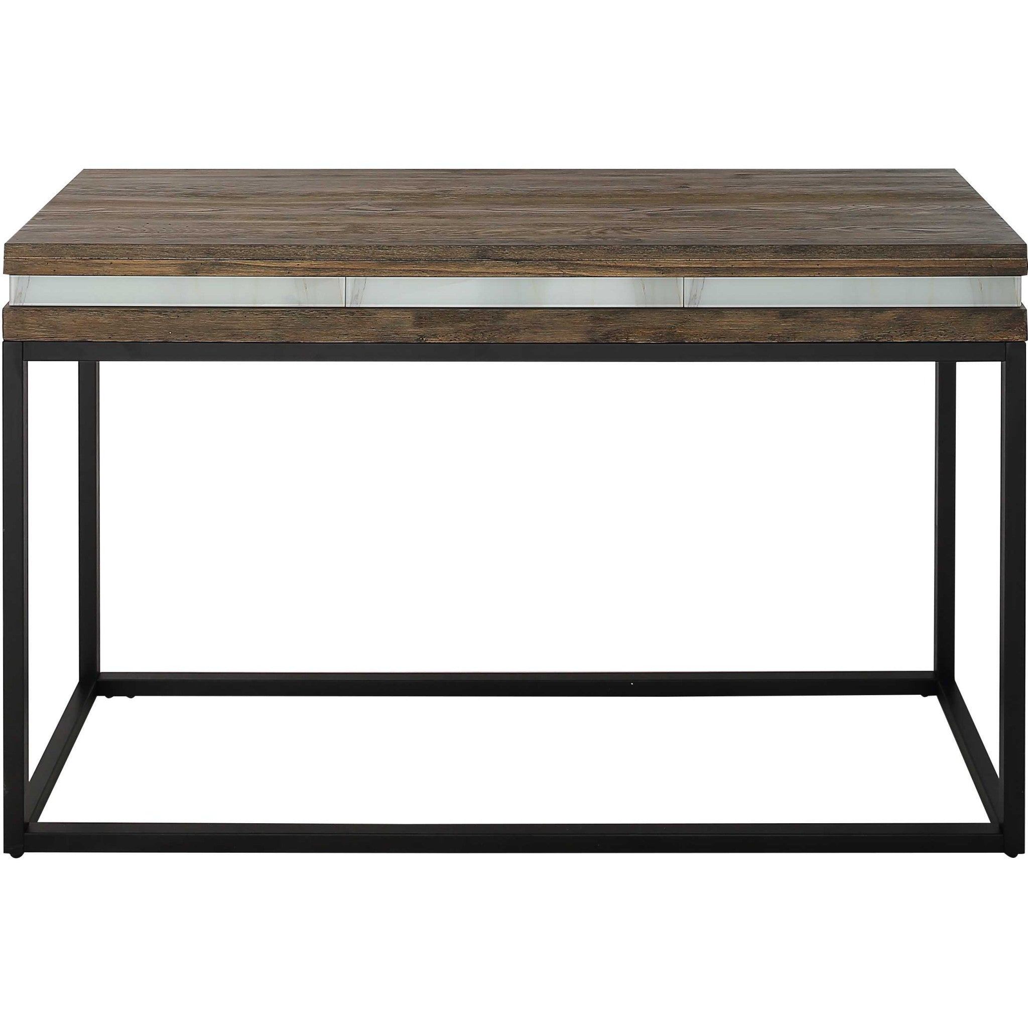 47" Brown and Black Frame Console Table-Console Tables-DECOROLALA