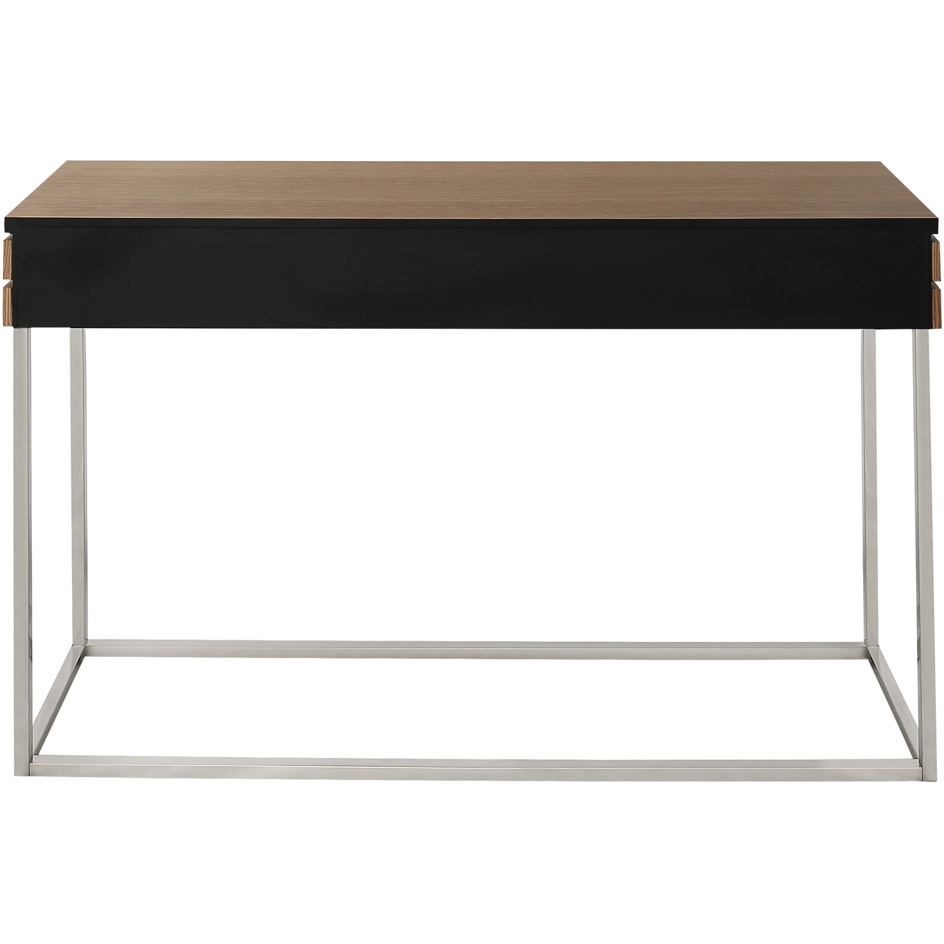 47" Brown and Silver Frame Console Table And Drawers-Console Tables-DECOROLALA