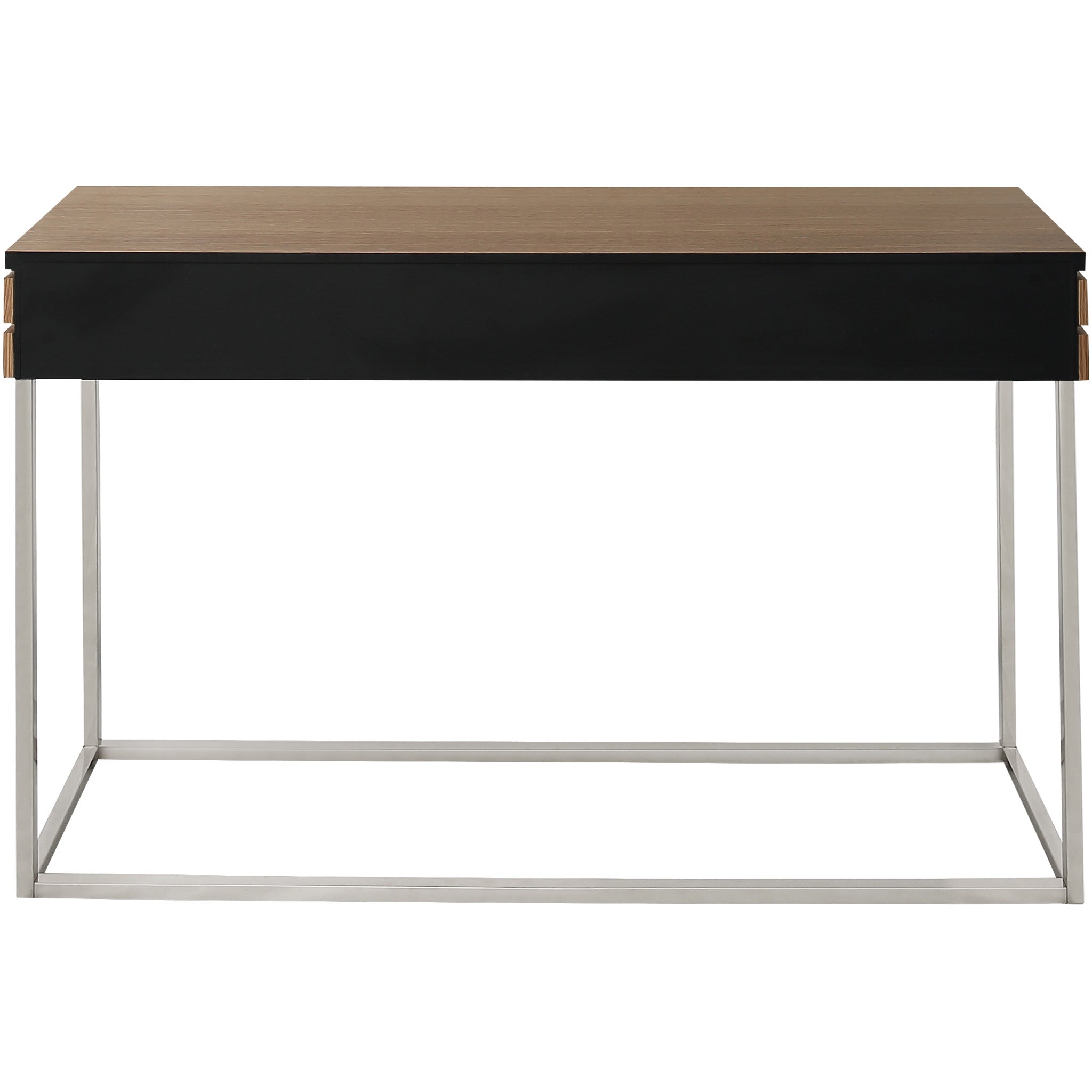 47" Brown and Silver Frame Console Table And Drawers-Console Tables-DECOROLALA