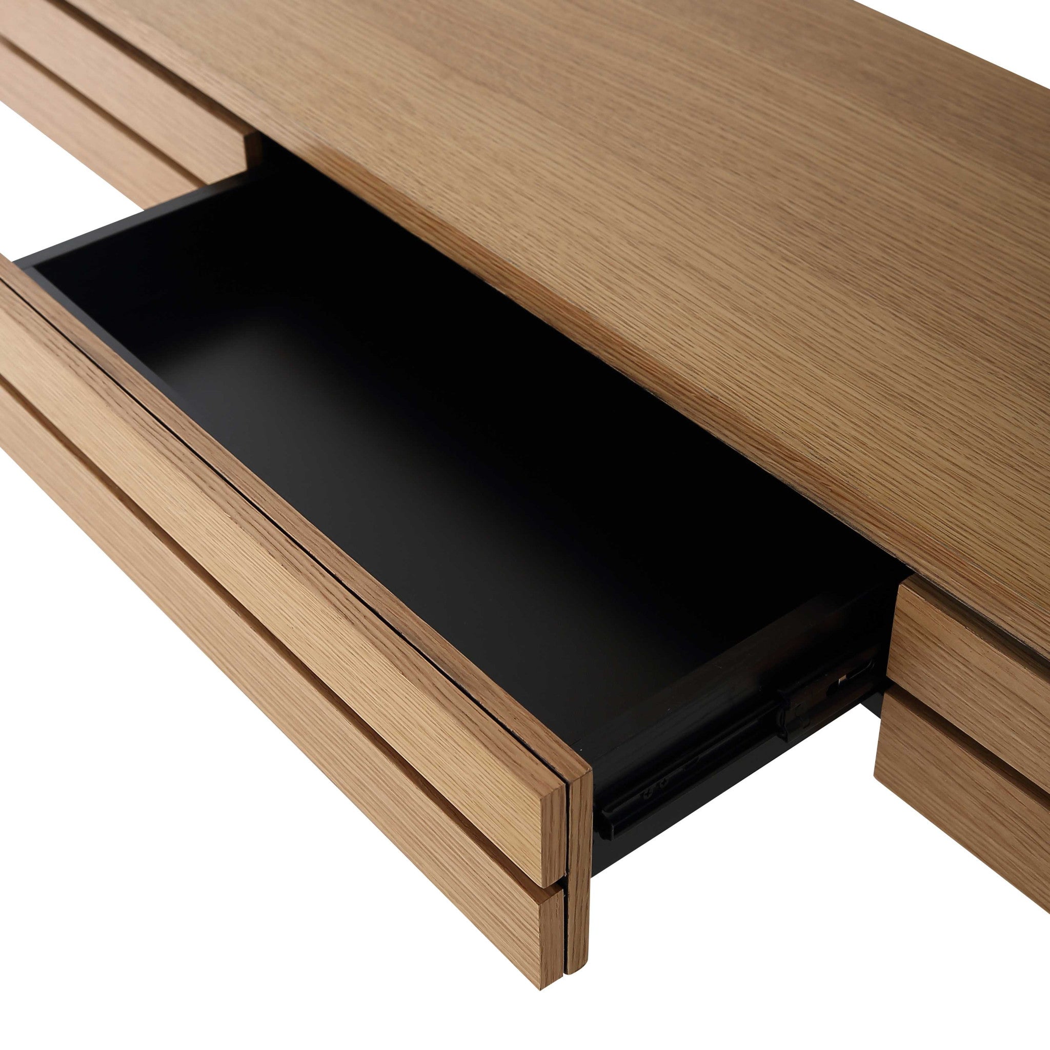 47" Brown and Silver Frame Console Table And Drawers-Console Tables-DECOROLALA