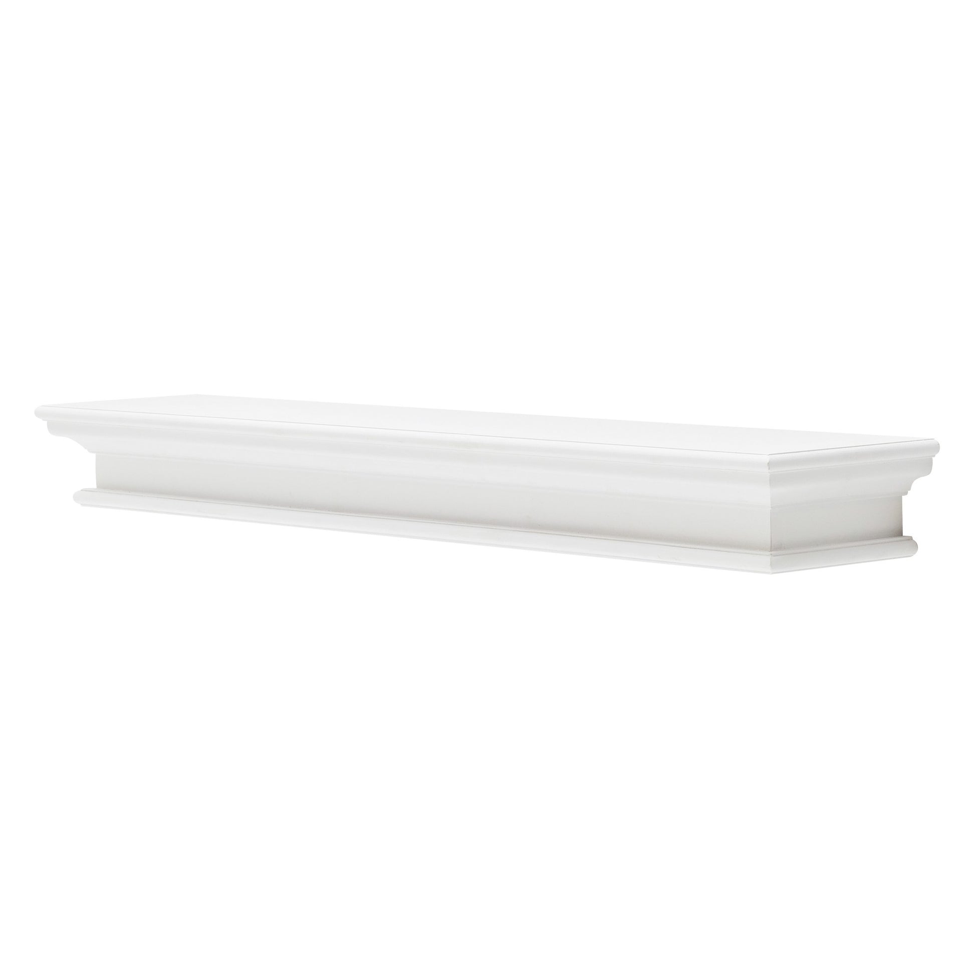 47" Classic White XL Floating Wall Shelf-Wall Mounted Shelves-DECOROLALA