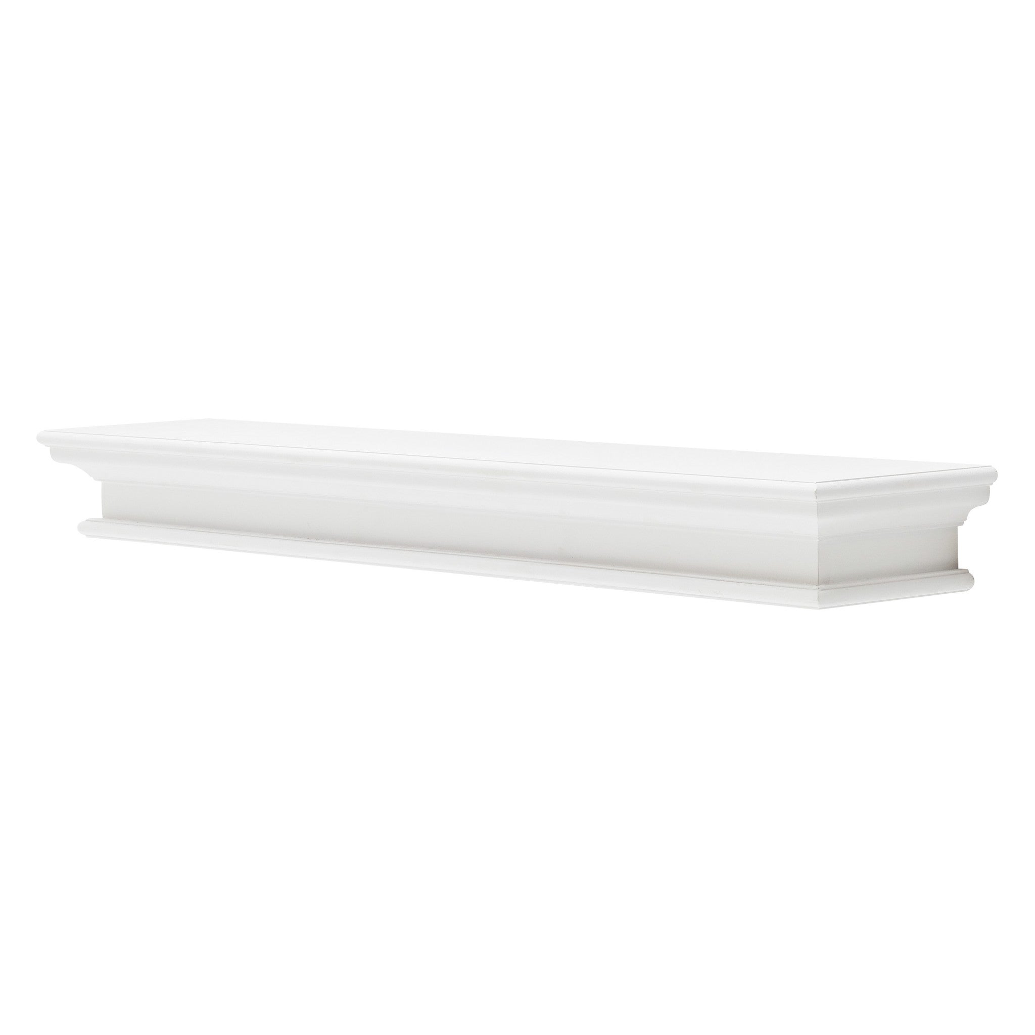 47" Classic White XL Floating Wall Shelf-Wall Mounted Shelves-DECOROLALA
