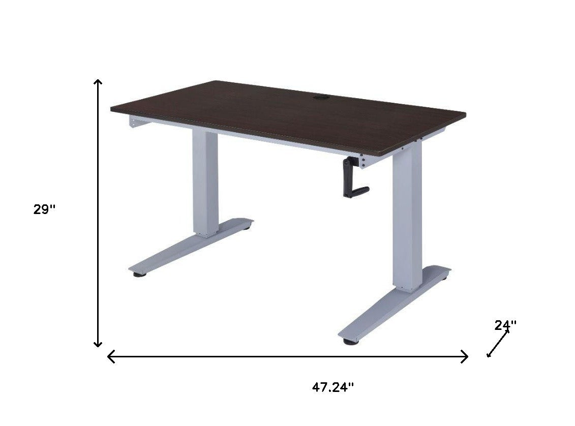 47" Espresso and White-Desks-DECOROLALA