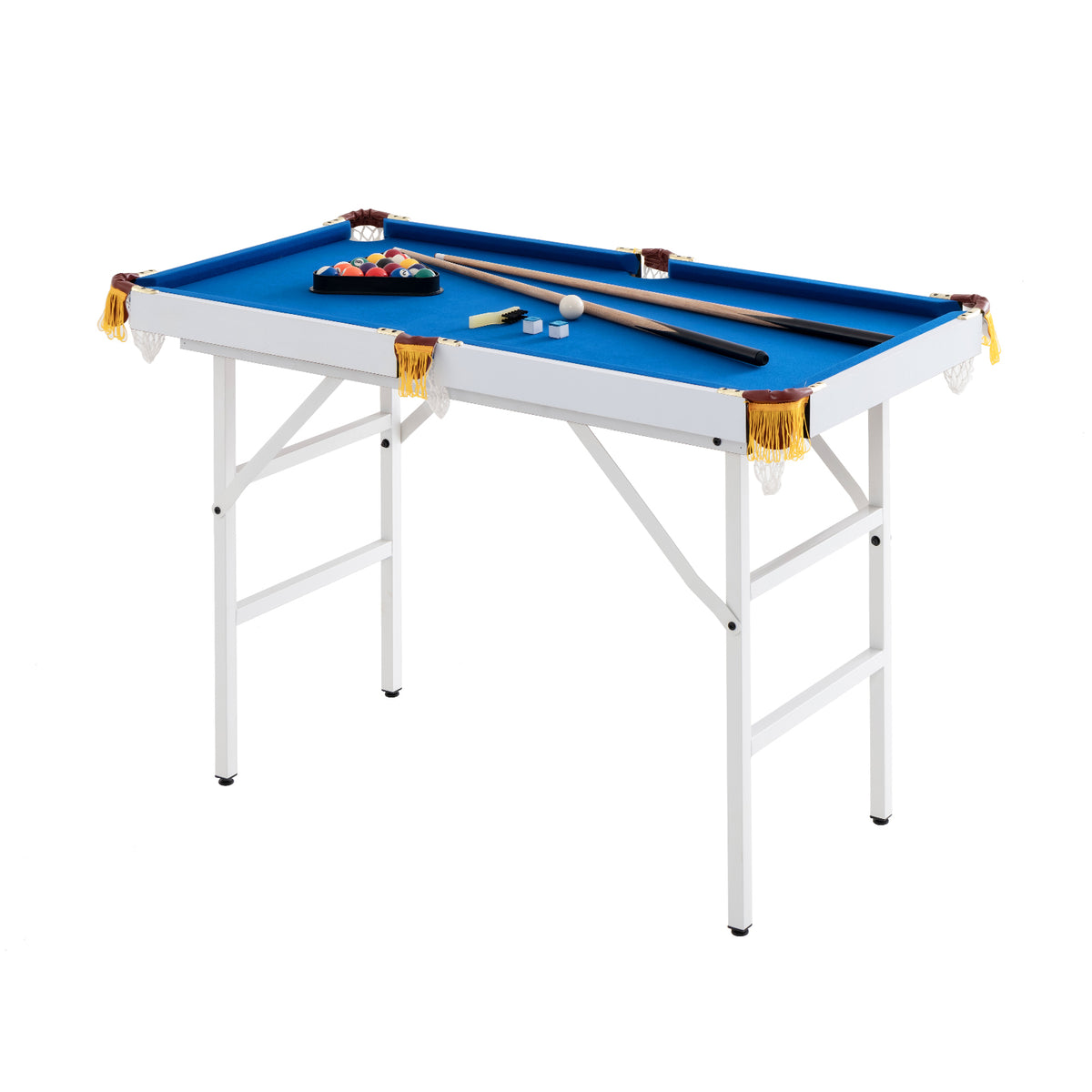 47" Folding Billiard Table for Kids with Cues, Balls and Accessories-Game Room-DECOROLALA