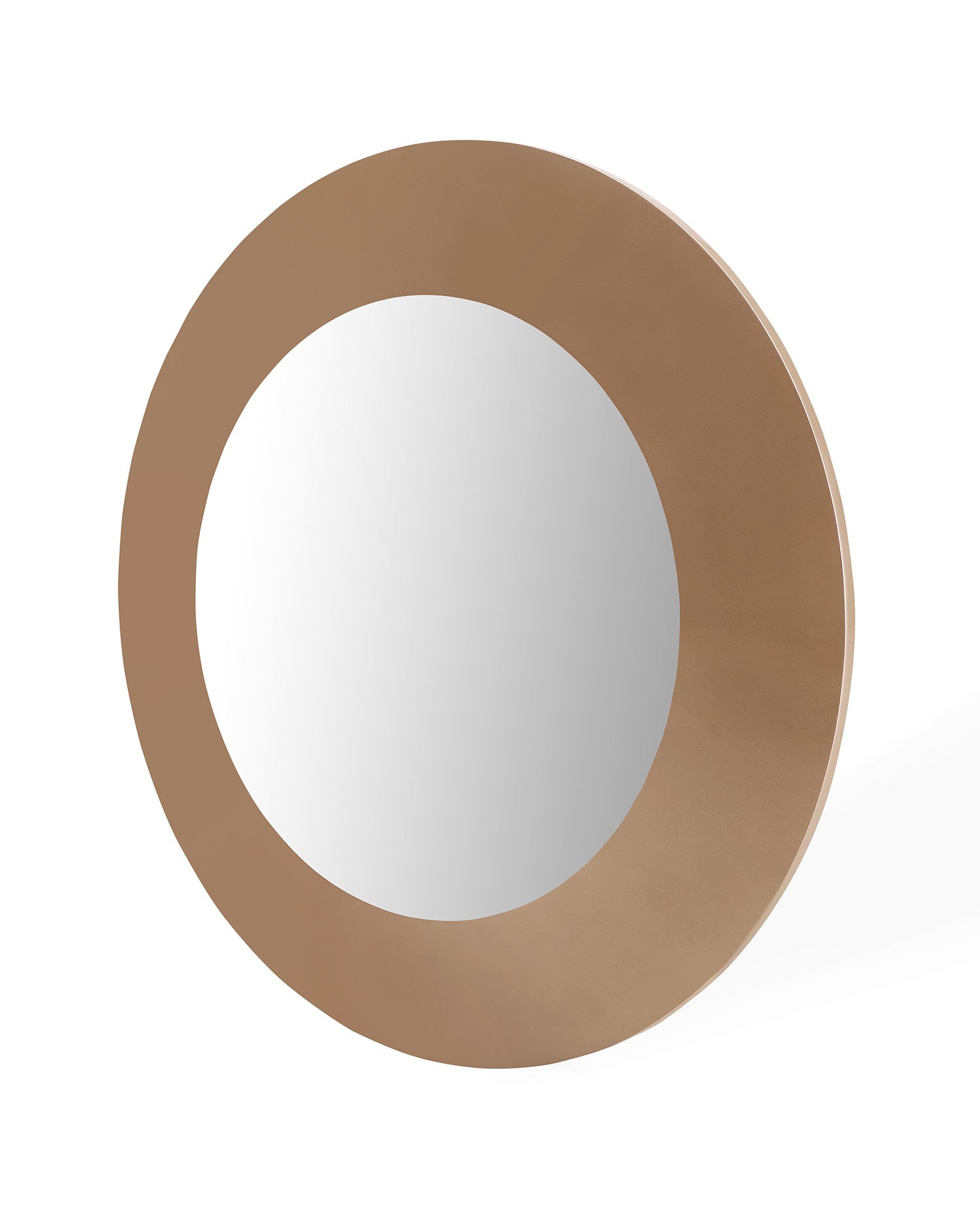 47" Gold Round Wood Framed Accent Mirror-Mirrors-DECOROLALA