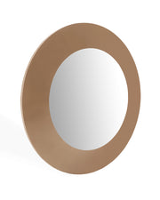 47" Gold Round Wood Framed Accent Mirror-Mirrors-DECOROLALA