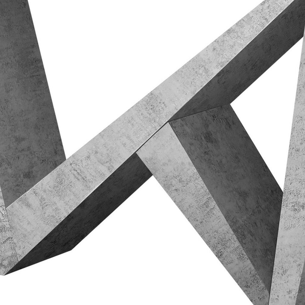 47" Gray Abstract Console Table-Console Tables-DECOROLALA