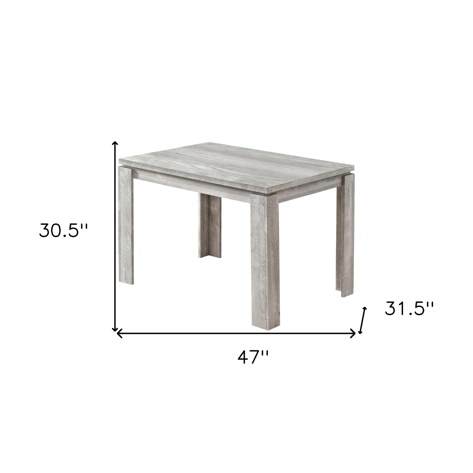 47" Gray Dining Table-Dining Tables-DECOROLALA