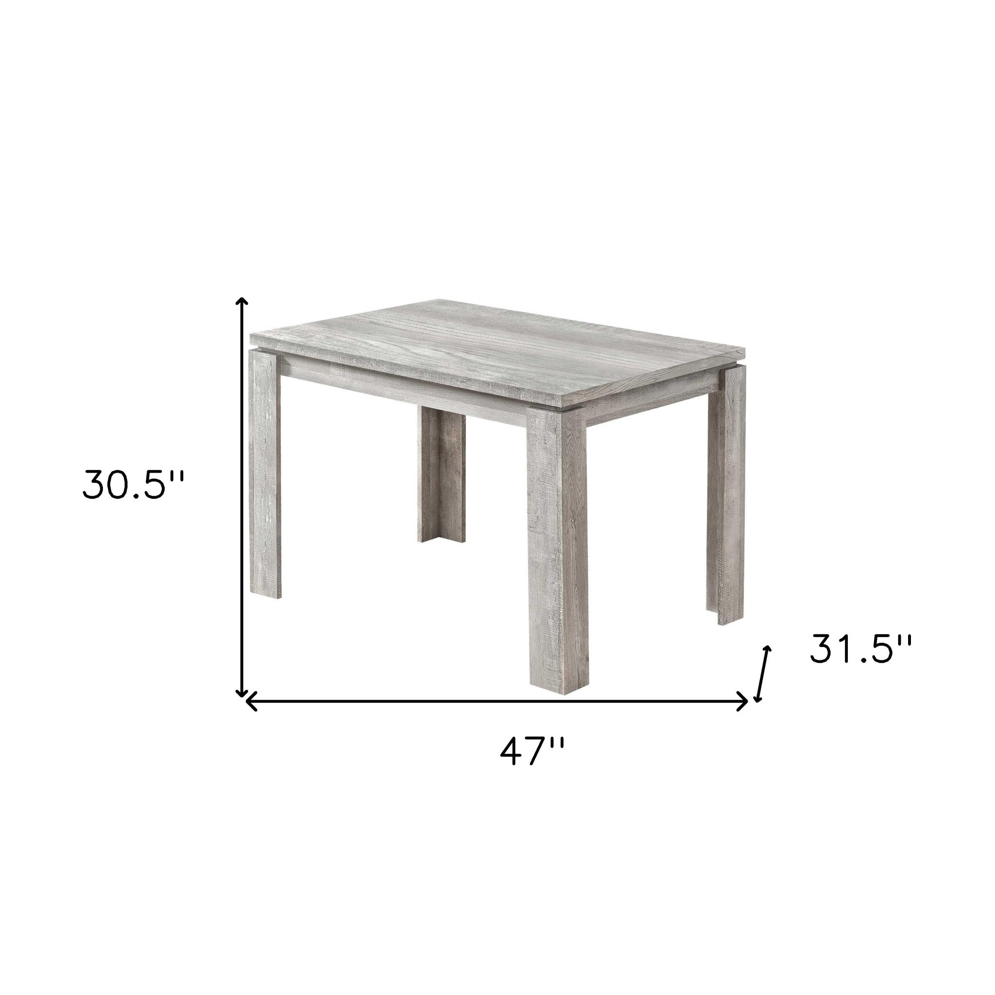 47" Gray Dining Table-Dining Tables-DECOROLALA