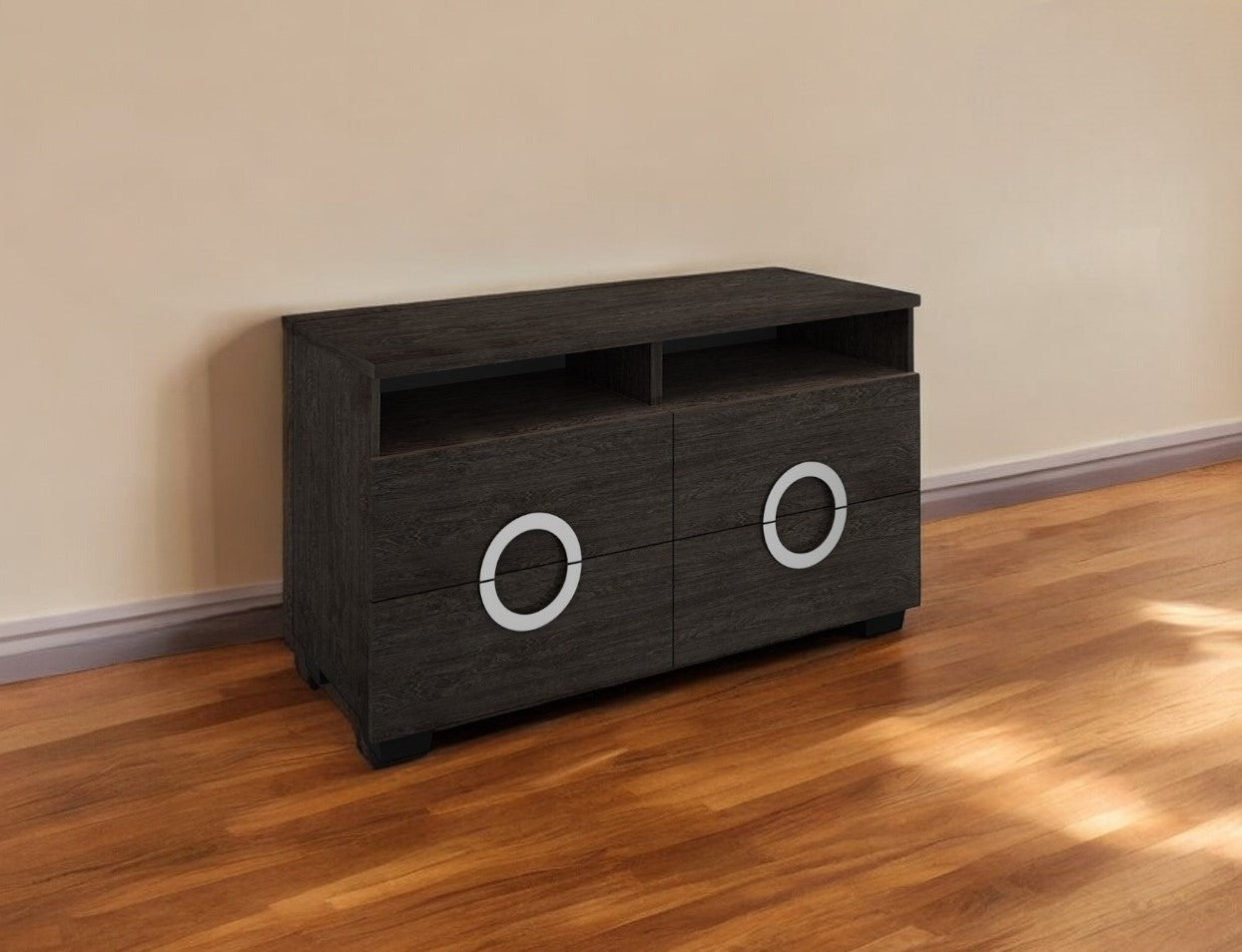 47" Gray Enclosed and Open Storage-TV Stands-DECOROLALA