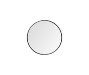 47" Round Black Metal Frame Wall Mirror-Mirrors-DECOROLALA