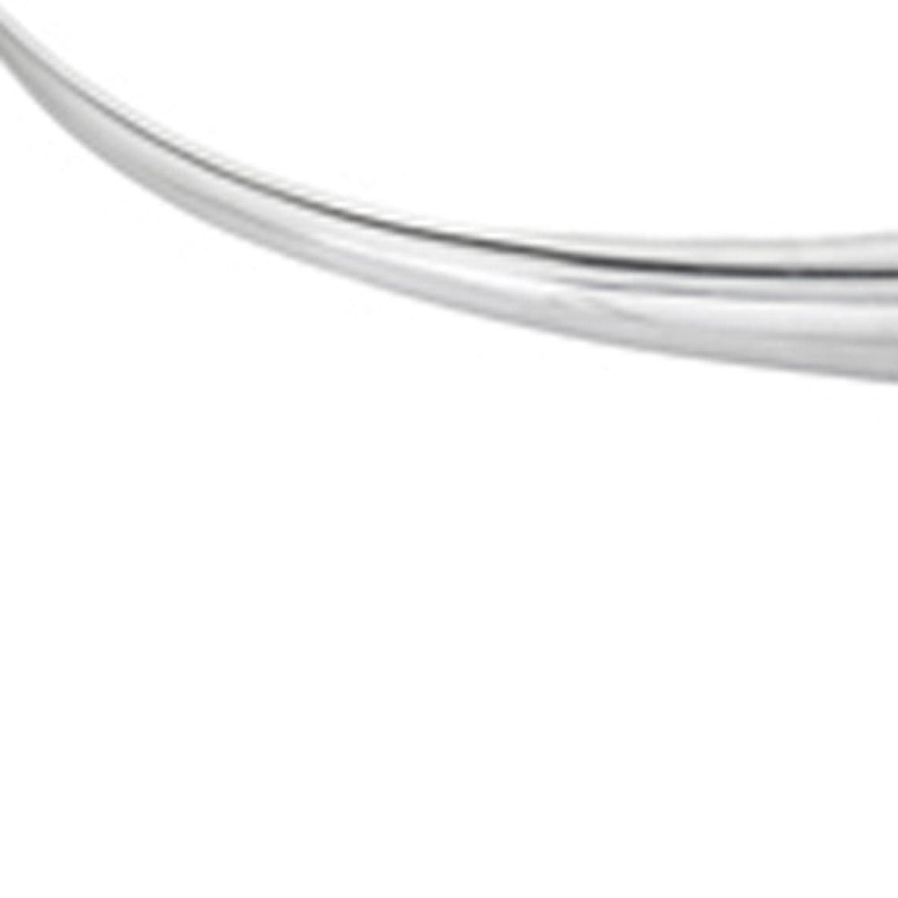 47" Silver Buffed Aluminum Long Horn Wall Sculpture-Sculptures-DECOROLALA