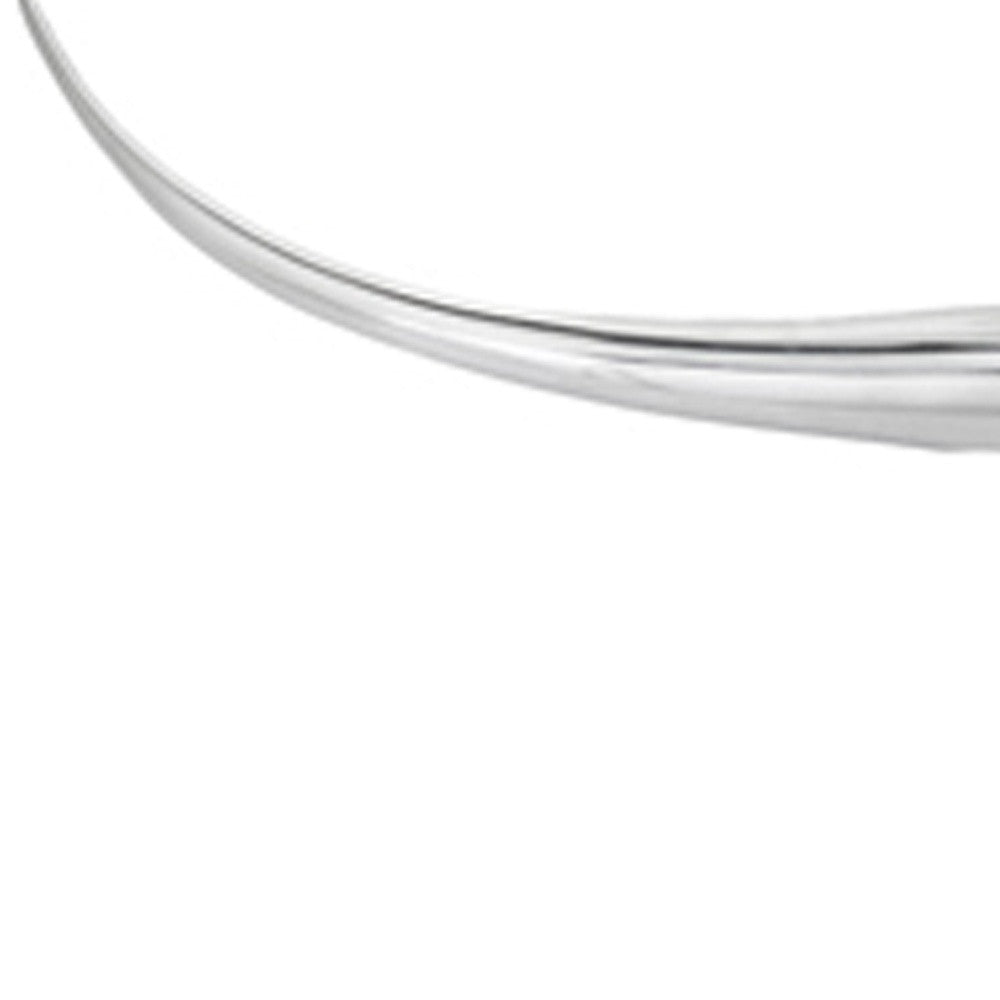 47" Silver Buffed Aluminum Long Horn Wall Sculpture-Sculptures-DECOROLALA