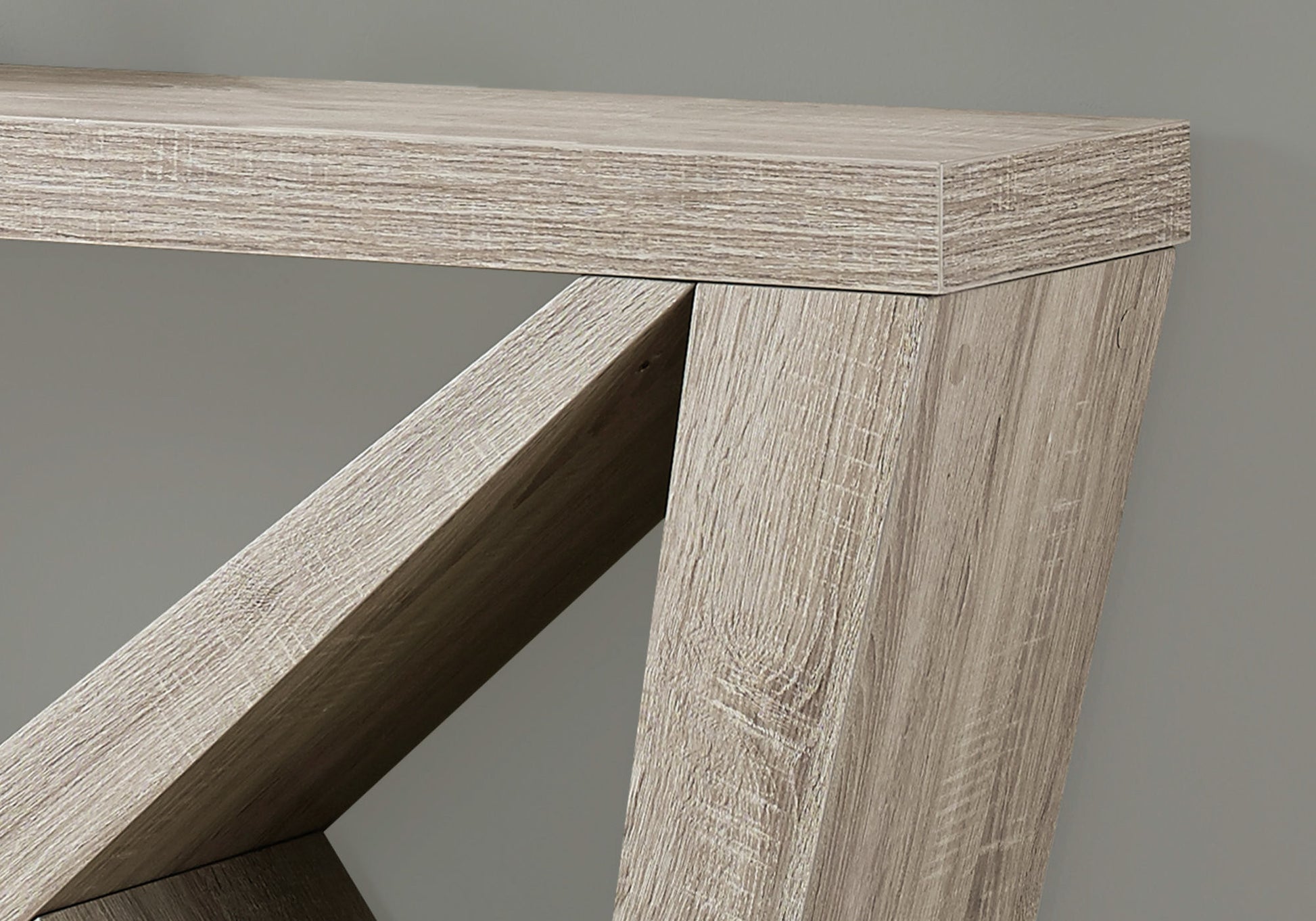 47" Taupe Abstract Console Table-Console Tables-DECOROLALA