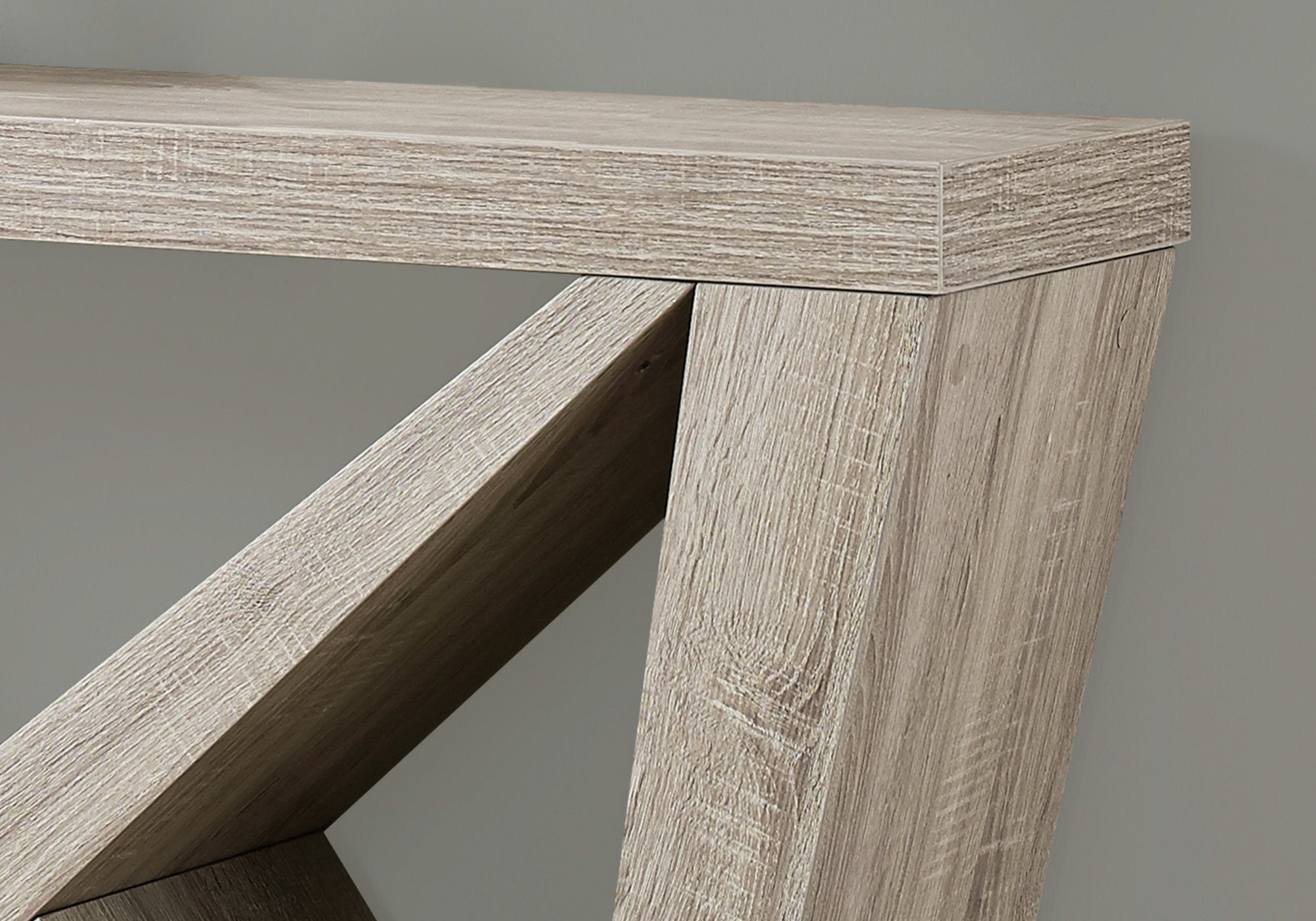 47" Taupe Abstract Console Table-Console Tables-DECOROLALA