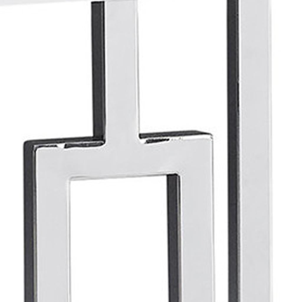 47" White Floor Shelf Console Table With Storage-Console Tables-DECOROLALA