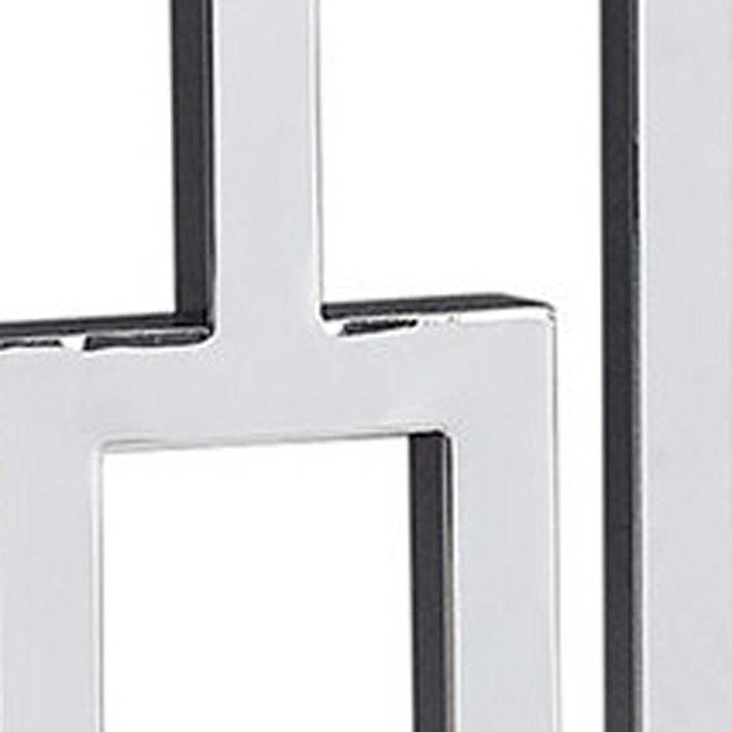 47" White Floor Shelf Console Table With Storage-Console Tables-DECOROLALA