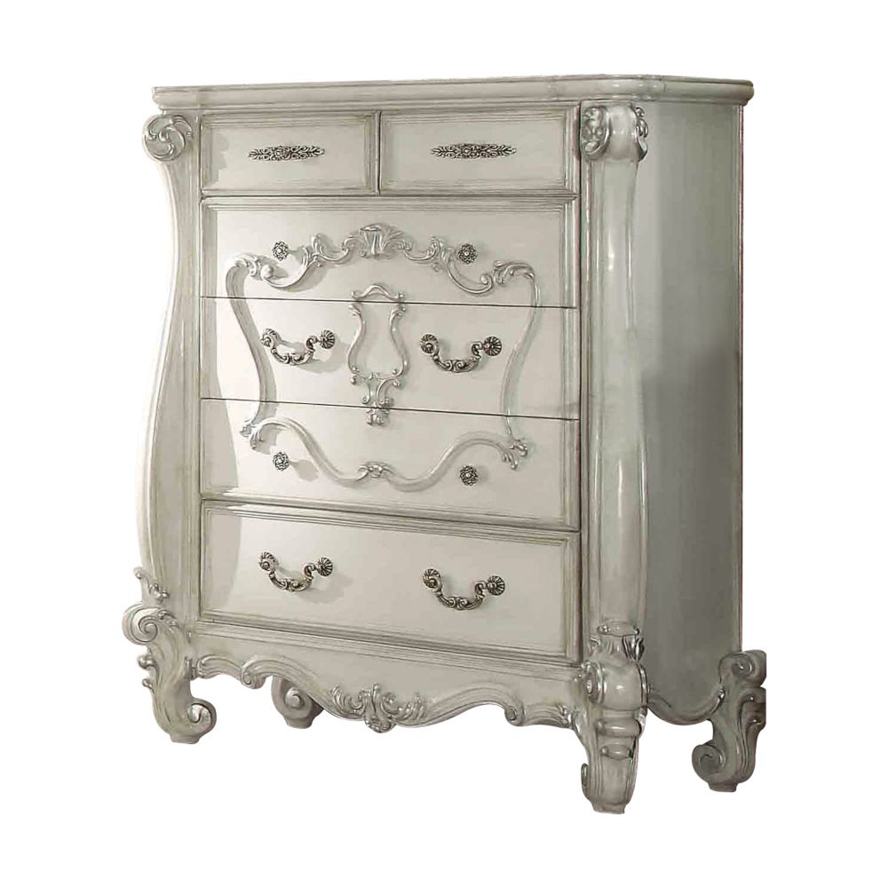 47" White Solid Wood Standard Chest-Dressers-DECOROLALA