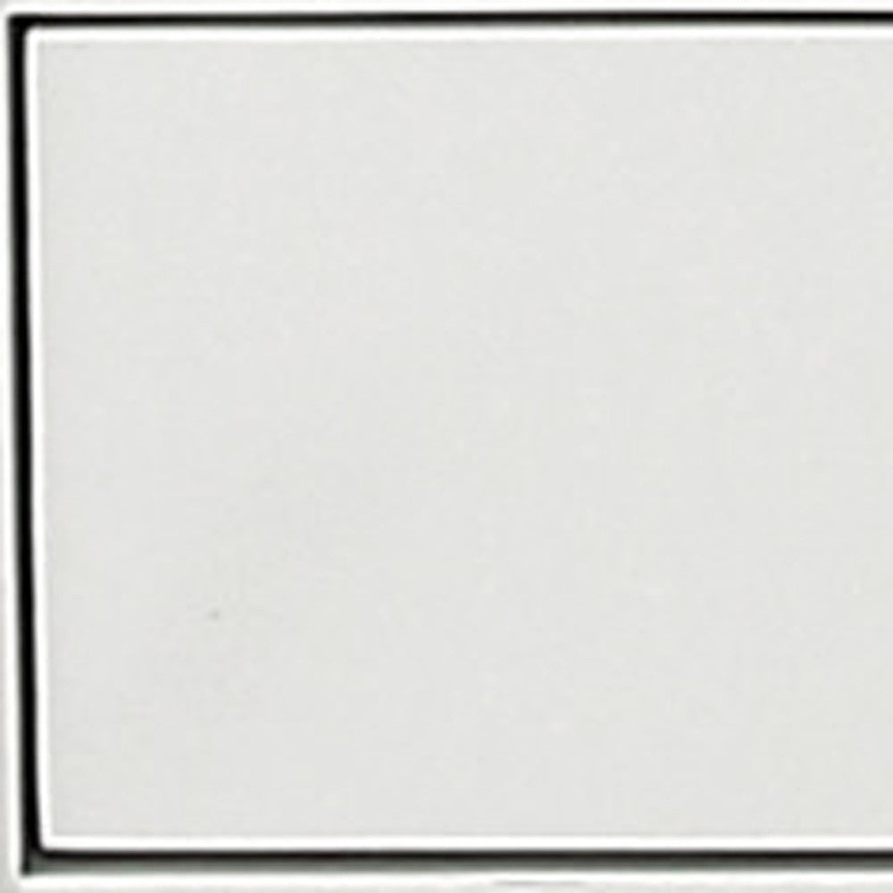 47" White and Gold Wood Console Table With Two Drawers-Console Tables-DECOROLALA