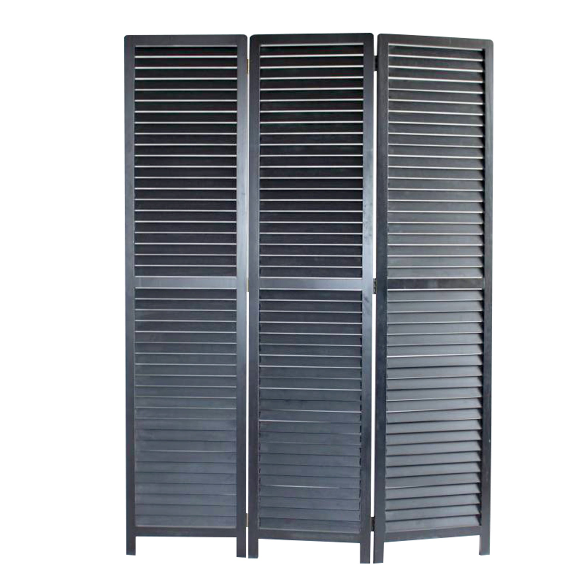 47 X 67 Black Wood Screen-Room Dividers-DECOROLALA