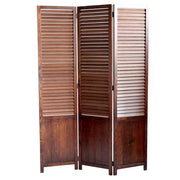 47" X 67" Brown Wood Screen-Room Dividers-DECOROLALA