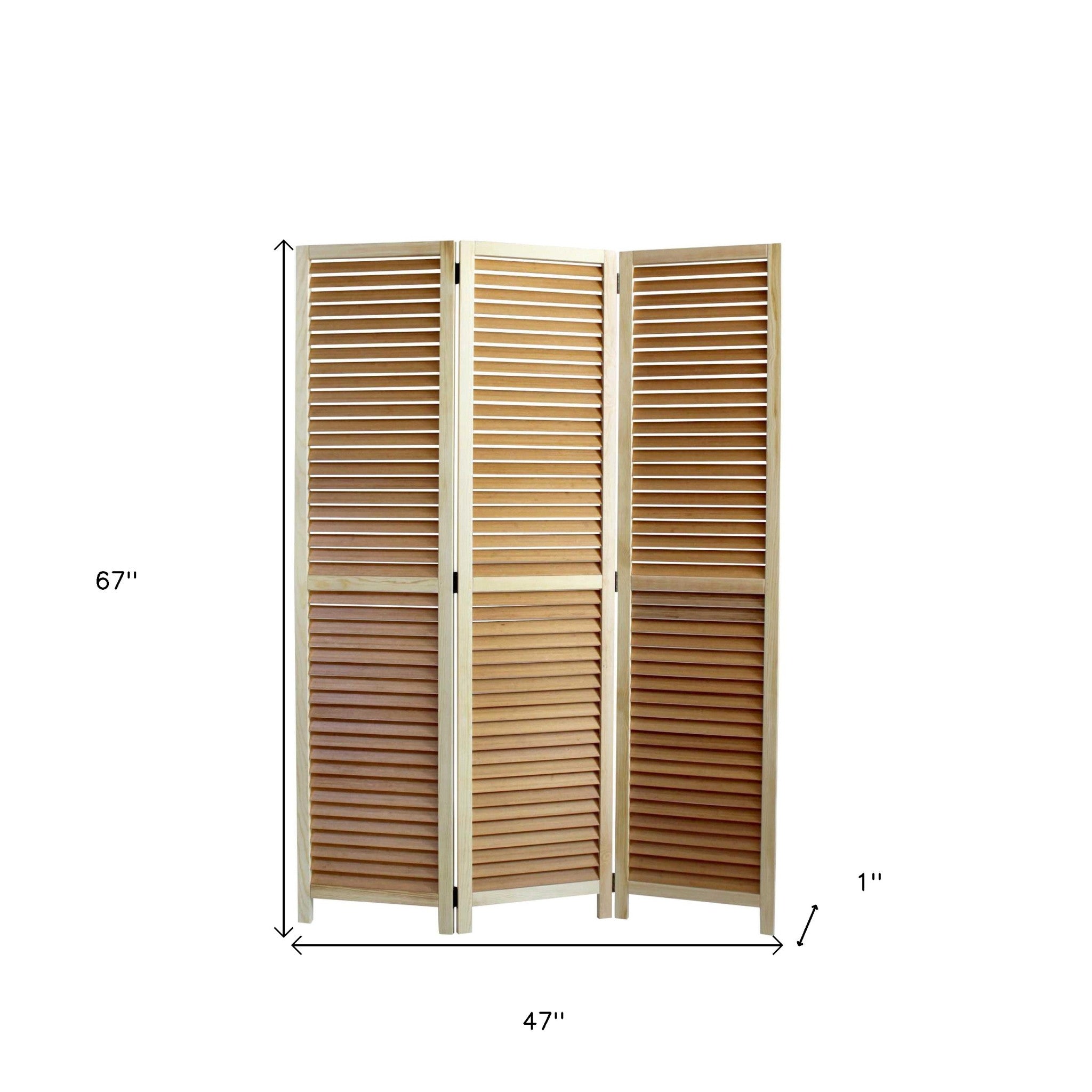 47 X 67 Natural Wood Screen-Room Dividers-DECOROLALA