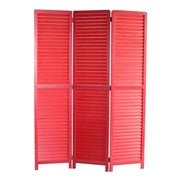 47 X 67 Red Wood Screen-Room Dividers-DECOROLALA