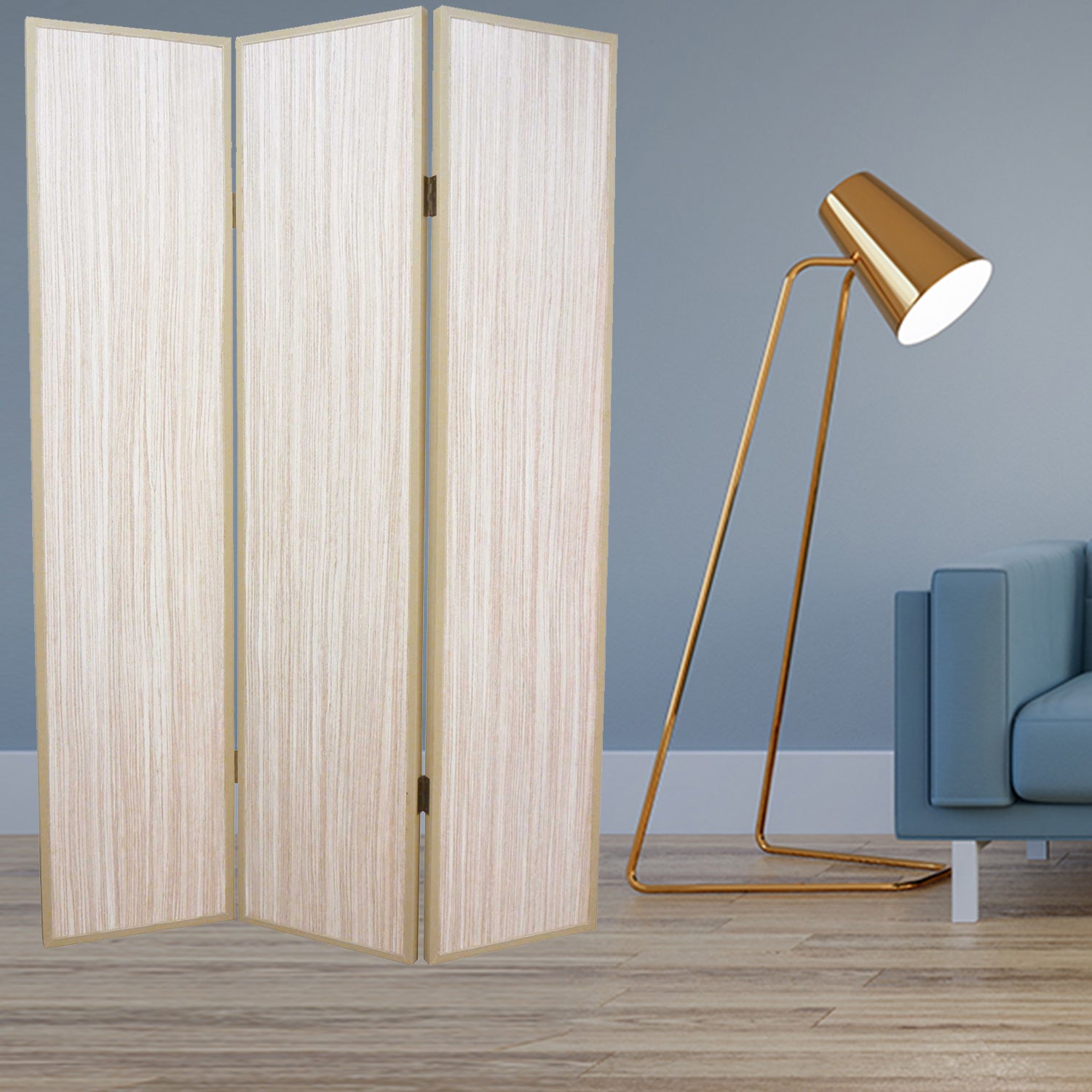 47 X 71 Beige Wood Screen-Room Dividers-DECOROLALA