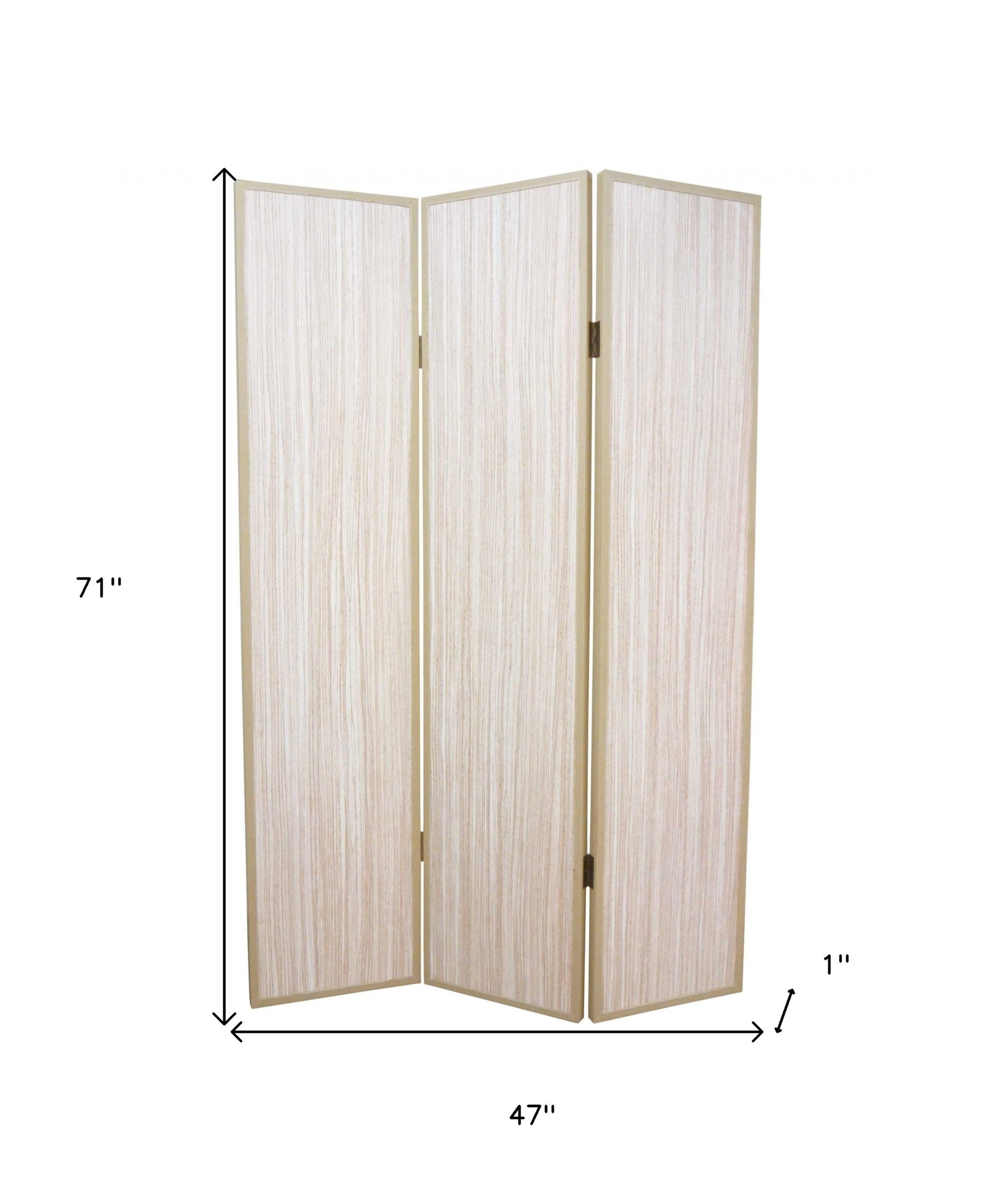 47 X 71 Beige Wood Screen-Room Dividers-DECOROLALA