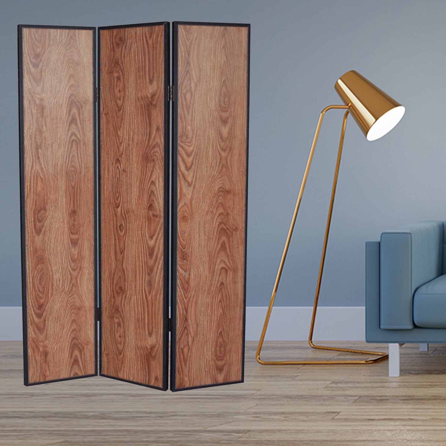 47 X 71 Brown Wood Screen-Room Dividers-DECOROLALA