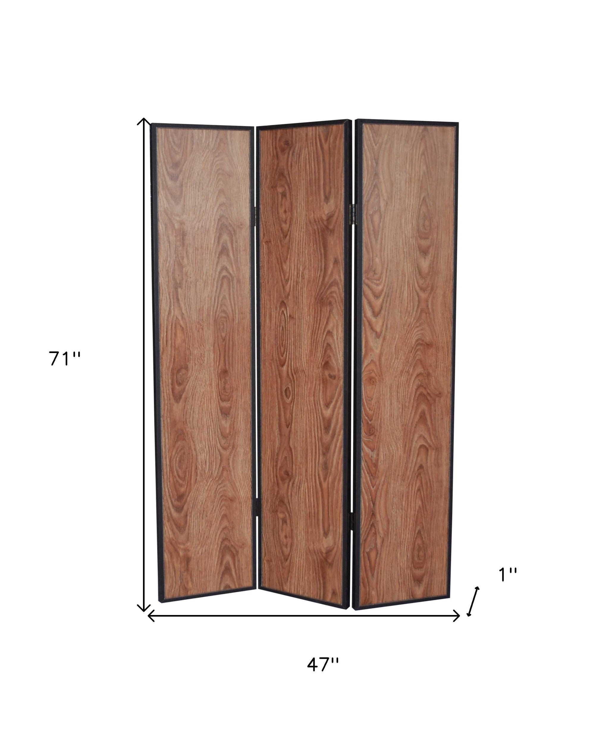 47 X 71 Brown Wood Screen-Room Dividers-DECOROLALA