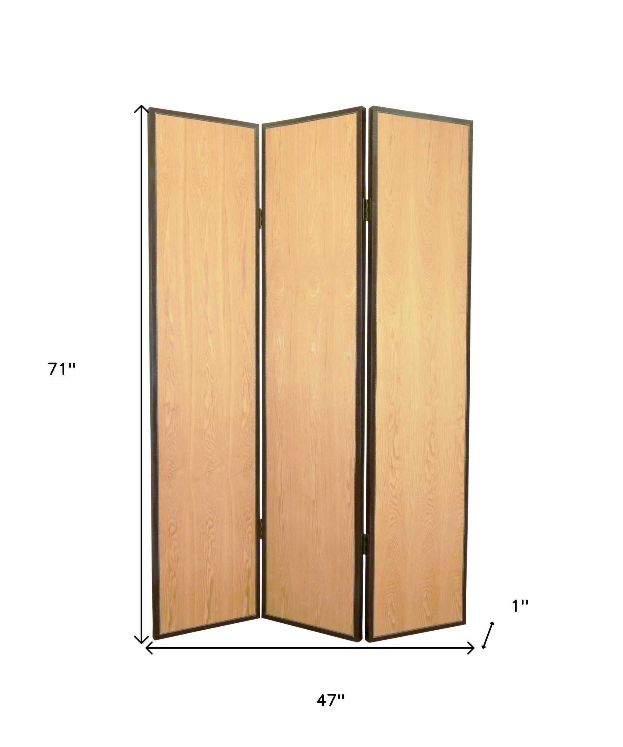 47 X 71 Natural Wood Screen-Room Dividers-DECOROLALA