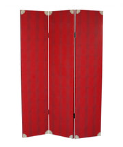 47 X 71 Red Wood Screen-Room Dividers-DECOROLALA