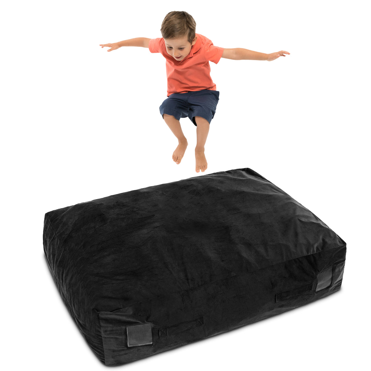 47 x 35.5 Inch Crash Pad Sensory Mat with Foam Blocks and Washable Cover