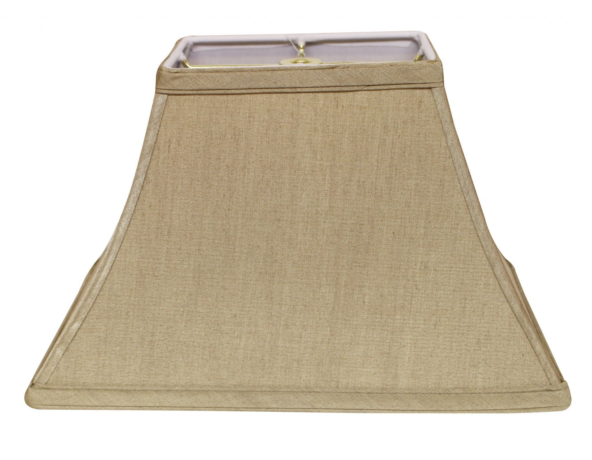 16" Pale Brown Rectangle Bell No Slub Lampshade-Lampshades-DECOROLALA