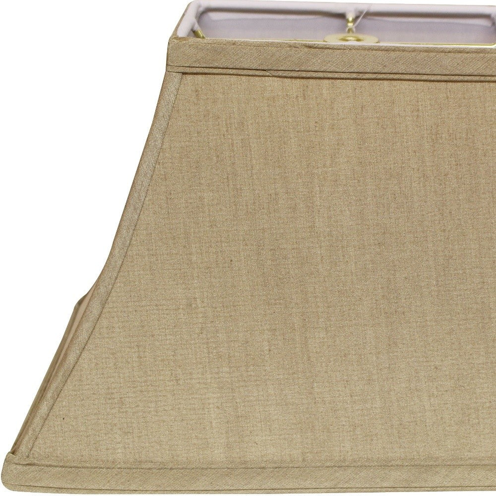 16" Pale Brown Rectangle Bell No Slub Lampshade-Lampshades-DECOROLALA