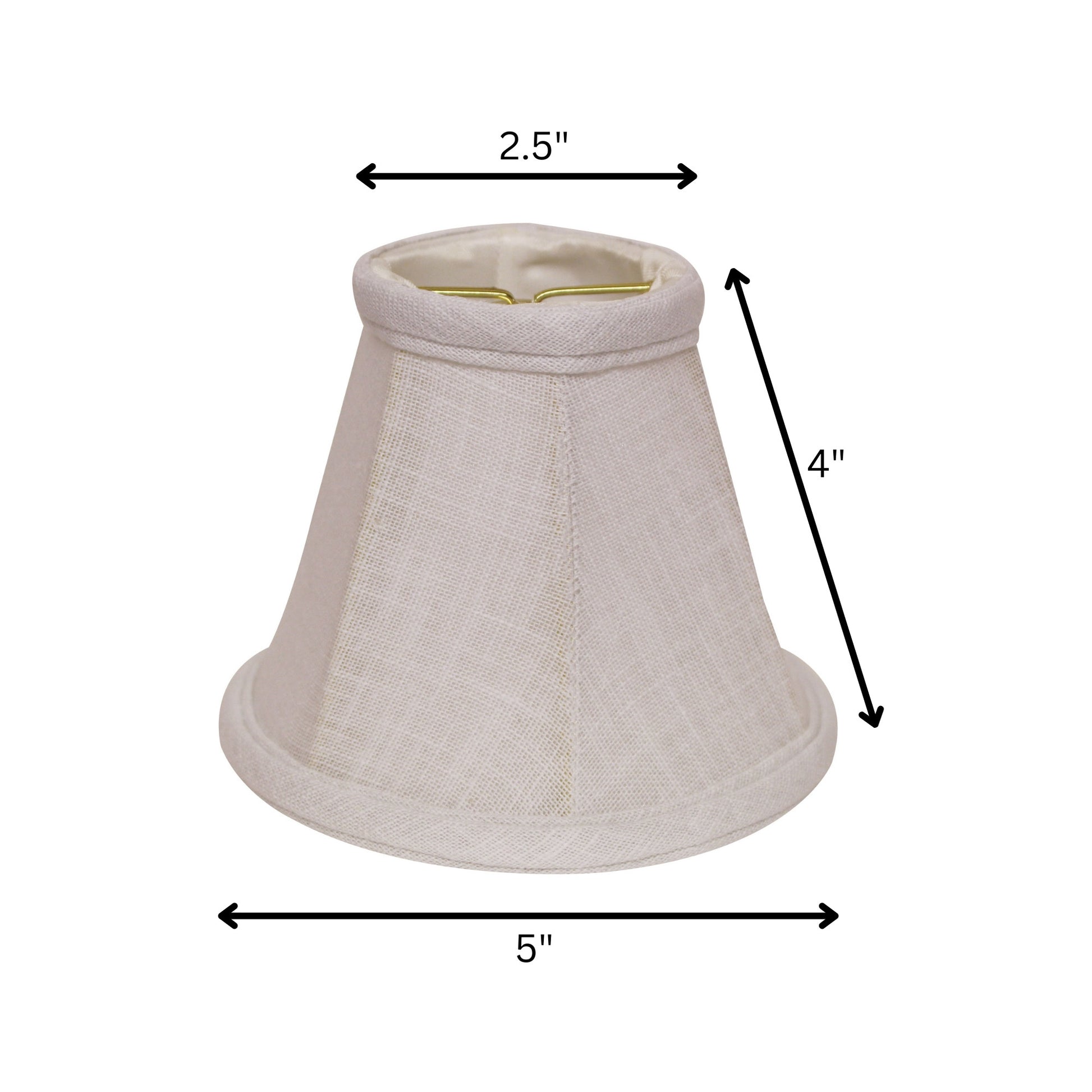 5" White Premium Set of 6 Chandelier Linen Lampshades-Lampshades-DECOROLALA