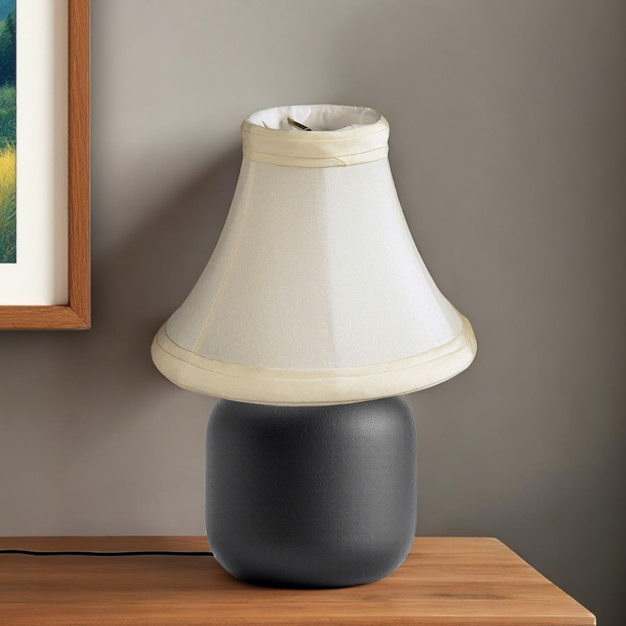 4" Slate Grey Premium Silk Set of 6 Chandelier Shantung Lampshades-Lampshades-DECOROLALA