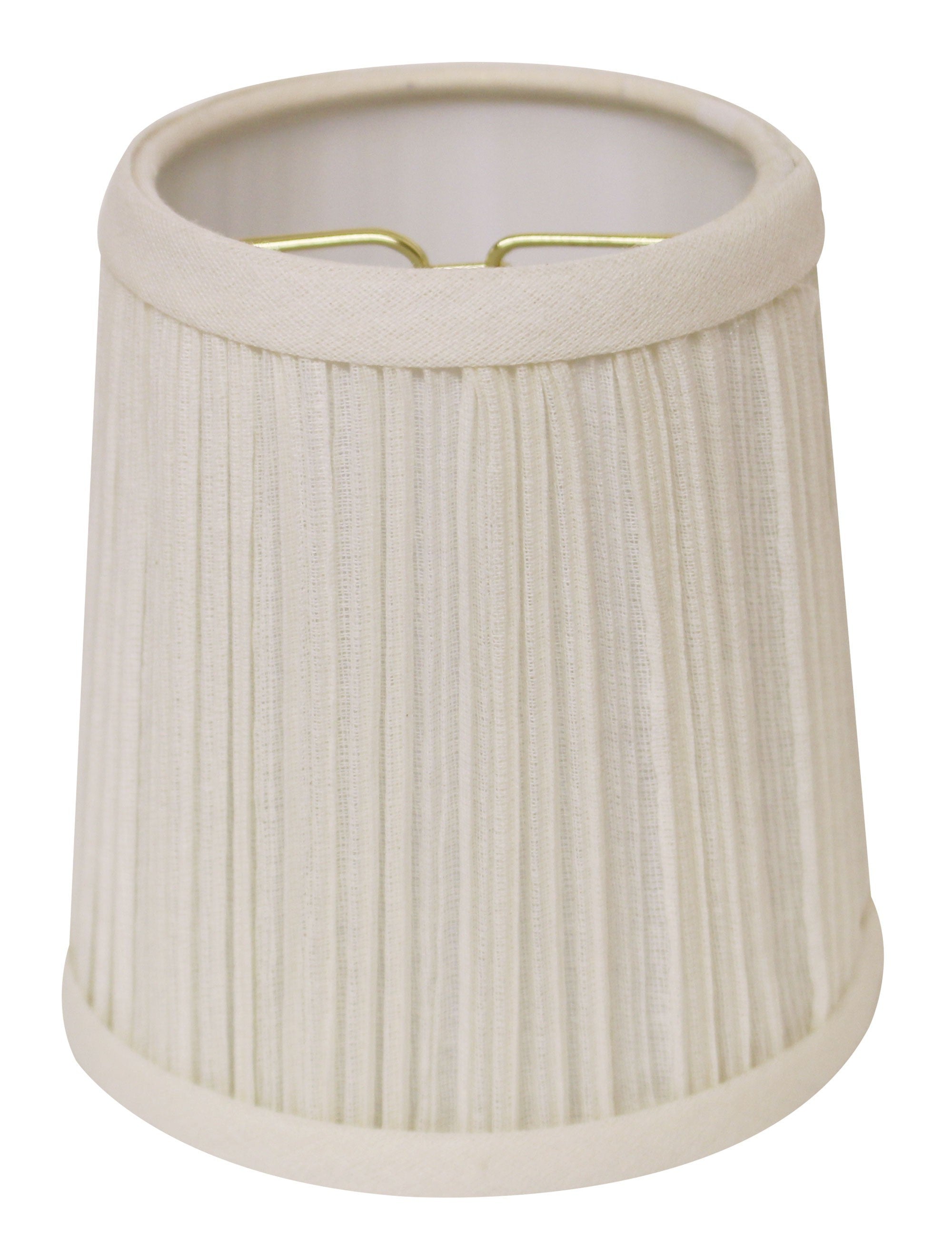 5" White Set of 6 Chandelier Broadcloth Lampshades-Lampshades-DECOROLALA