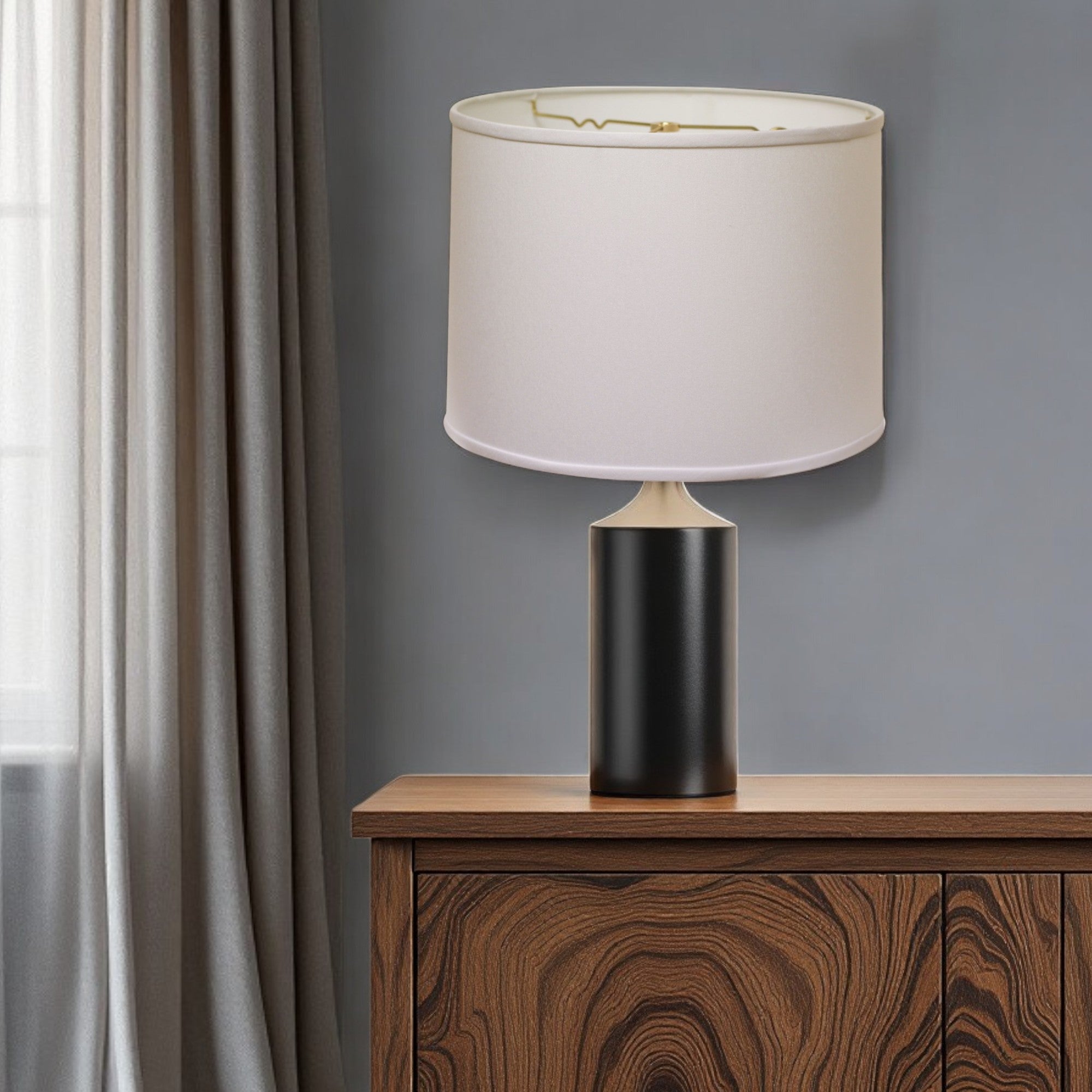 White No Slub Innsbruck Drum Lamp Shade-Lampshades-DECOROLALA