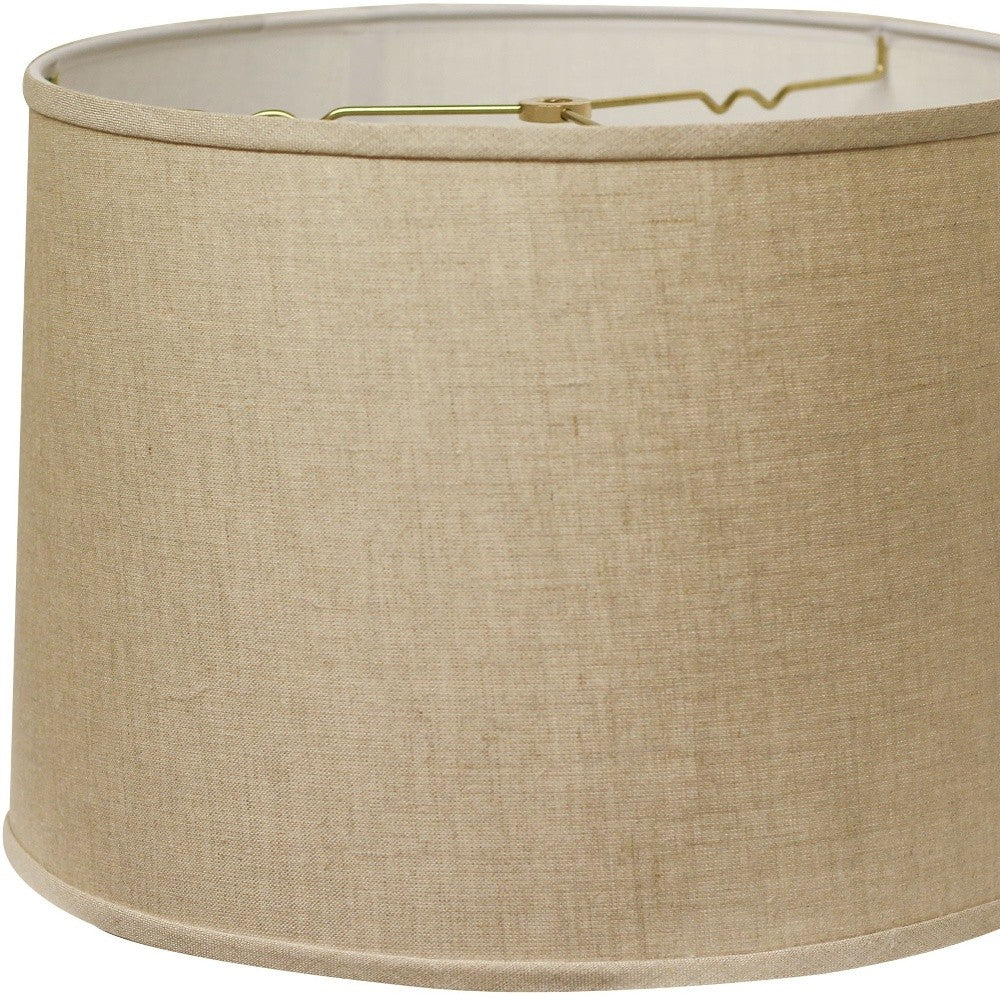16" Dark Wheat Throwback Drum Linen Lampshade-3