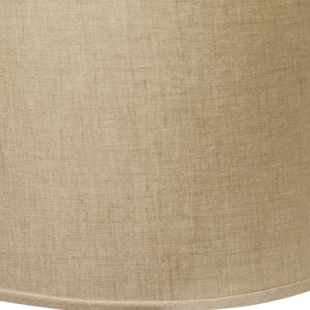 16" Dark Wheat Throwback Drum Linen Lampshade-7