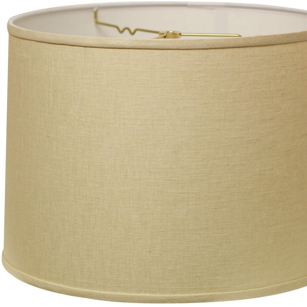 18" Parchment Biege Throwback Drum Linen Lampshade-3