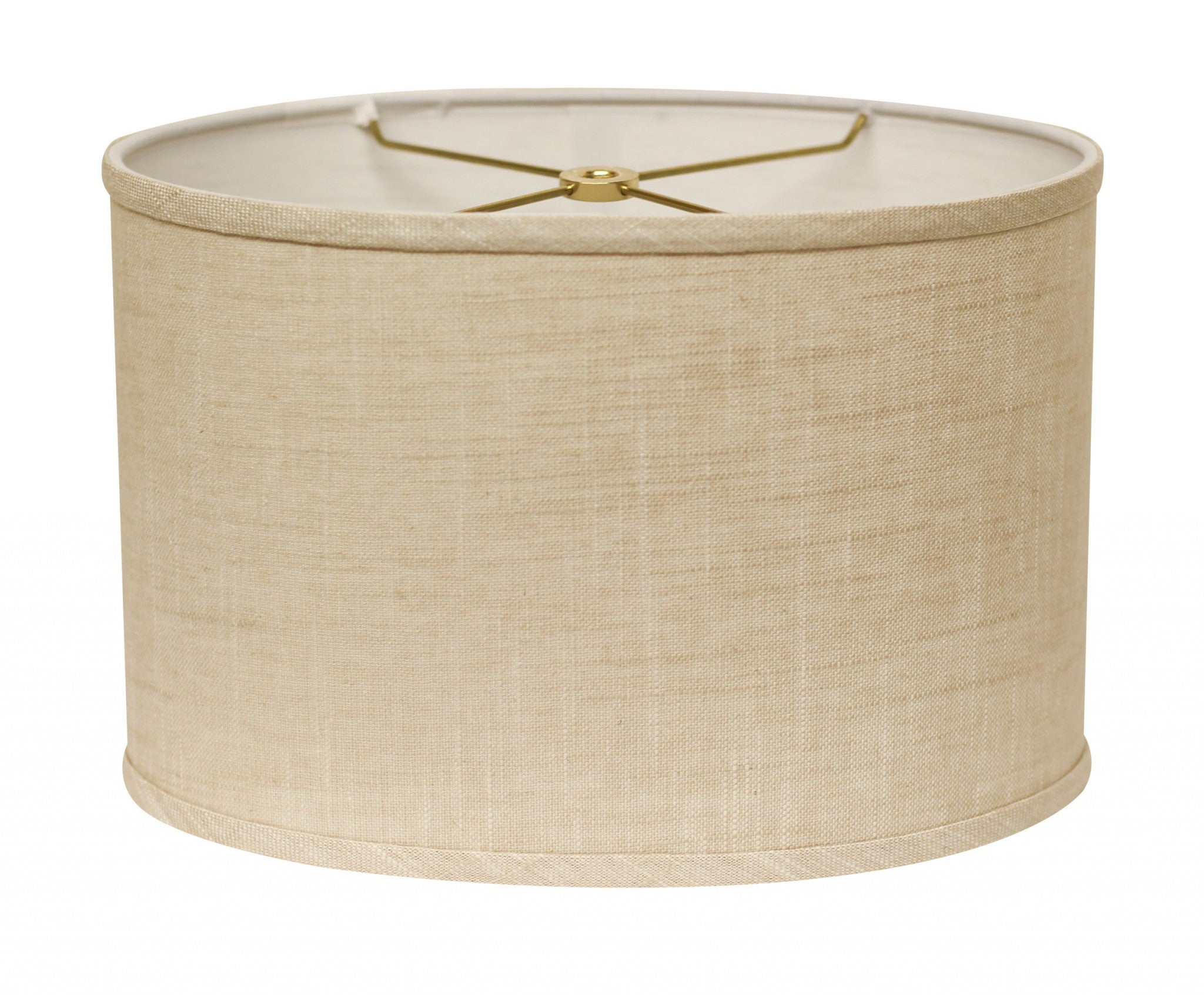 16" Light Wheat Throwback Oval Linen Lampshade-0